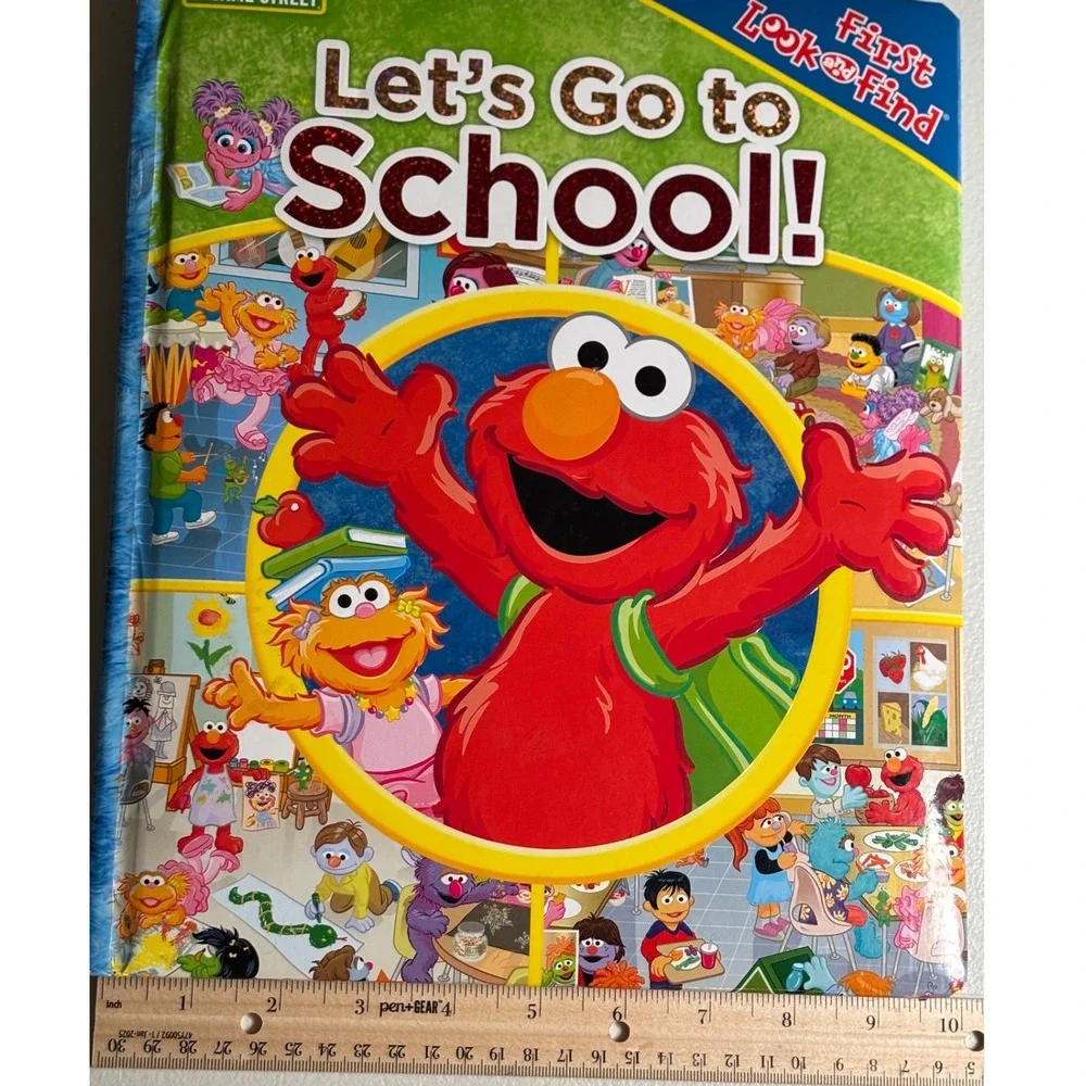 Sesame Street First Look and Find Let's Go to School Elmo Board Book‎ Toddlers